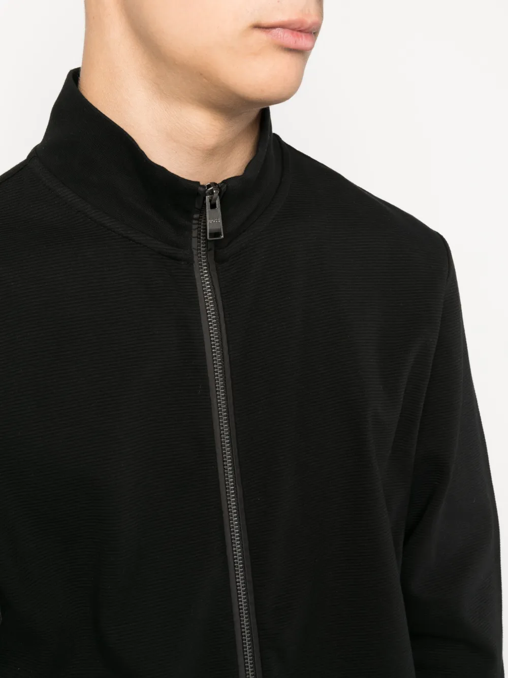 BOSS ネイビー ジップアップジャケット BOSS ジップアップ ジャケット | ブラック | FARFETCH JP