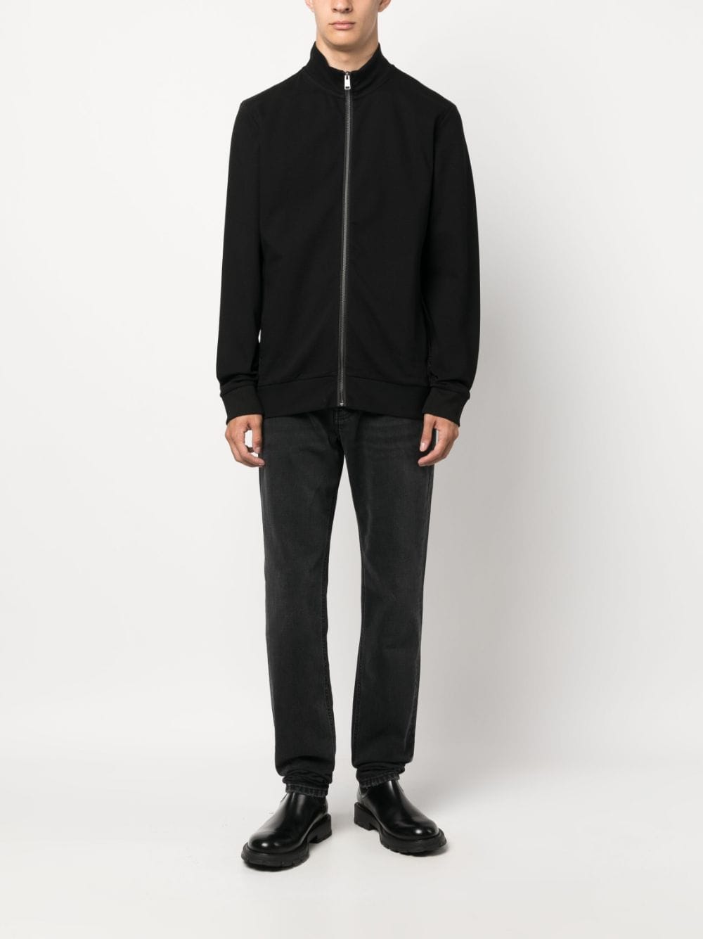 Image 2 of BOSS zip-up cotton jacket