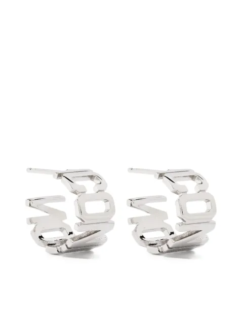 DSQUARED2 logo-lettering hoop earrings