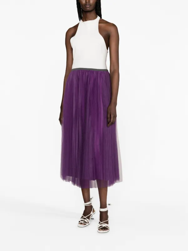 Fabiana Filippi プリーツ チュールスカート | パープル | FARFETCH JP