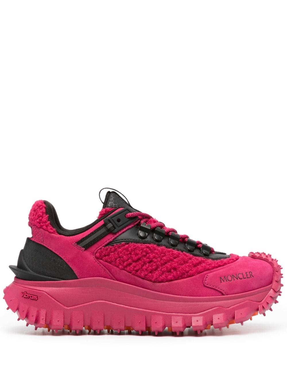 Shop Moncler Trailgrip Suede Sneakers In Pink