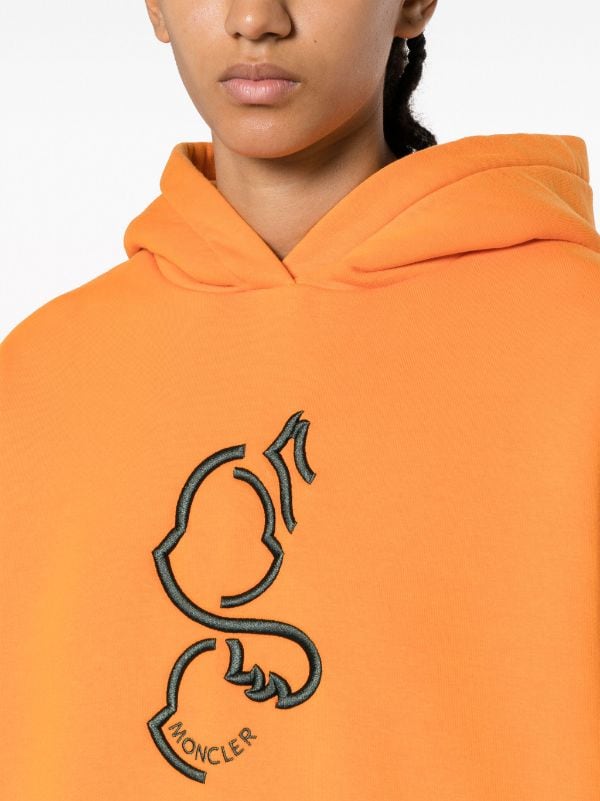 Orange best sale moncler hoodie