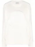 Moncler logo-patch cotton sweatshirt - Neutrals