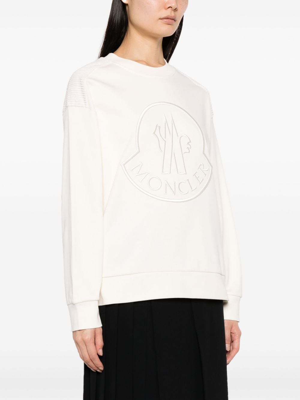 Moncler Sweater met logopatch Beige