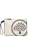 Mulberry Tree-print canvas makeup bag - Black