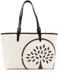 Mulberry Canvas Tote logo-print bag - Black