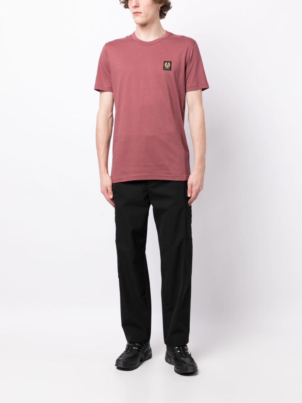 Belstaff logo-patch cotton T-shirt - Rood