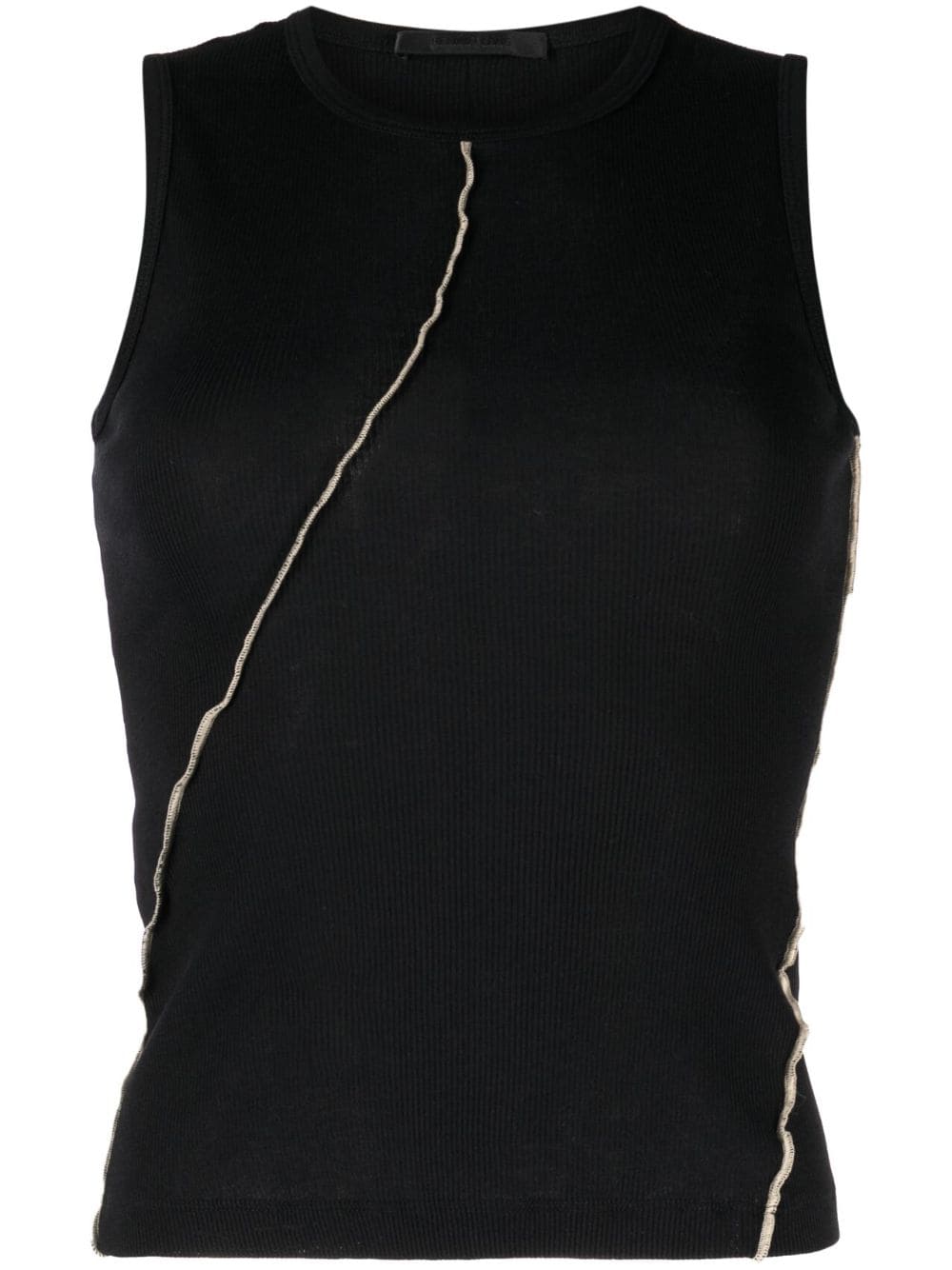 HELMUT LANG TWISTED FINE-RIBBED TANK TOP