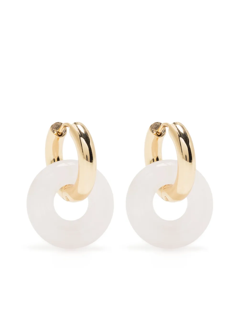 Kenneth Jay Lane gemstone-charm hoop earrings
