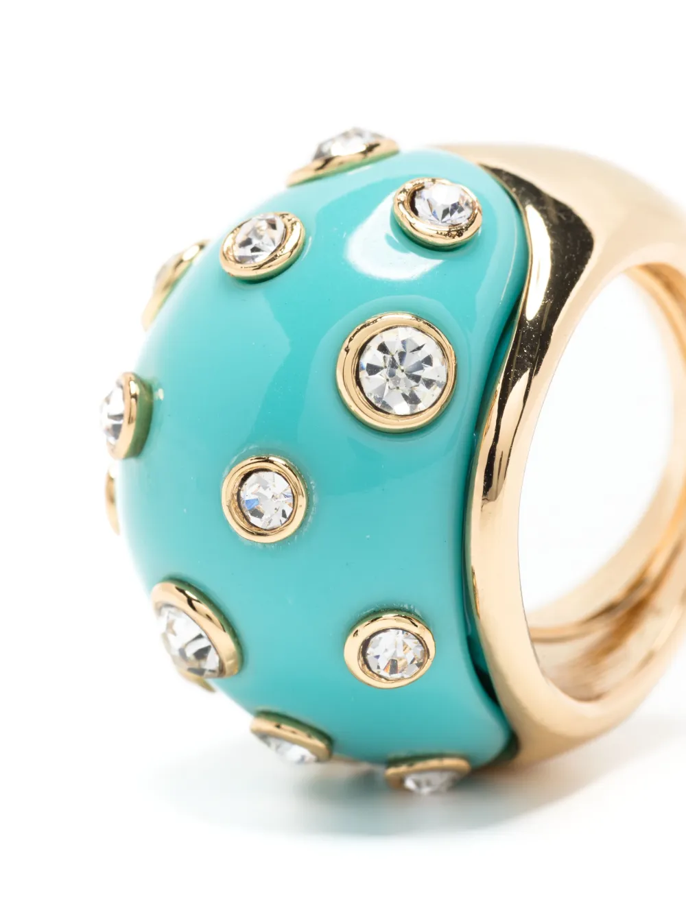 Kenneth Jay Lane Ring verfraaid met kristallen - Blauw