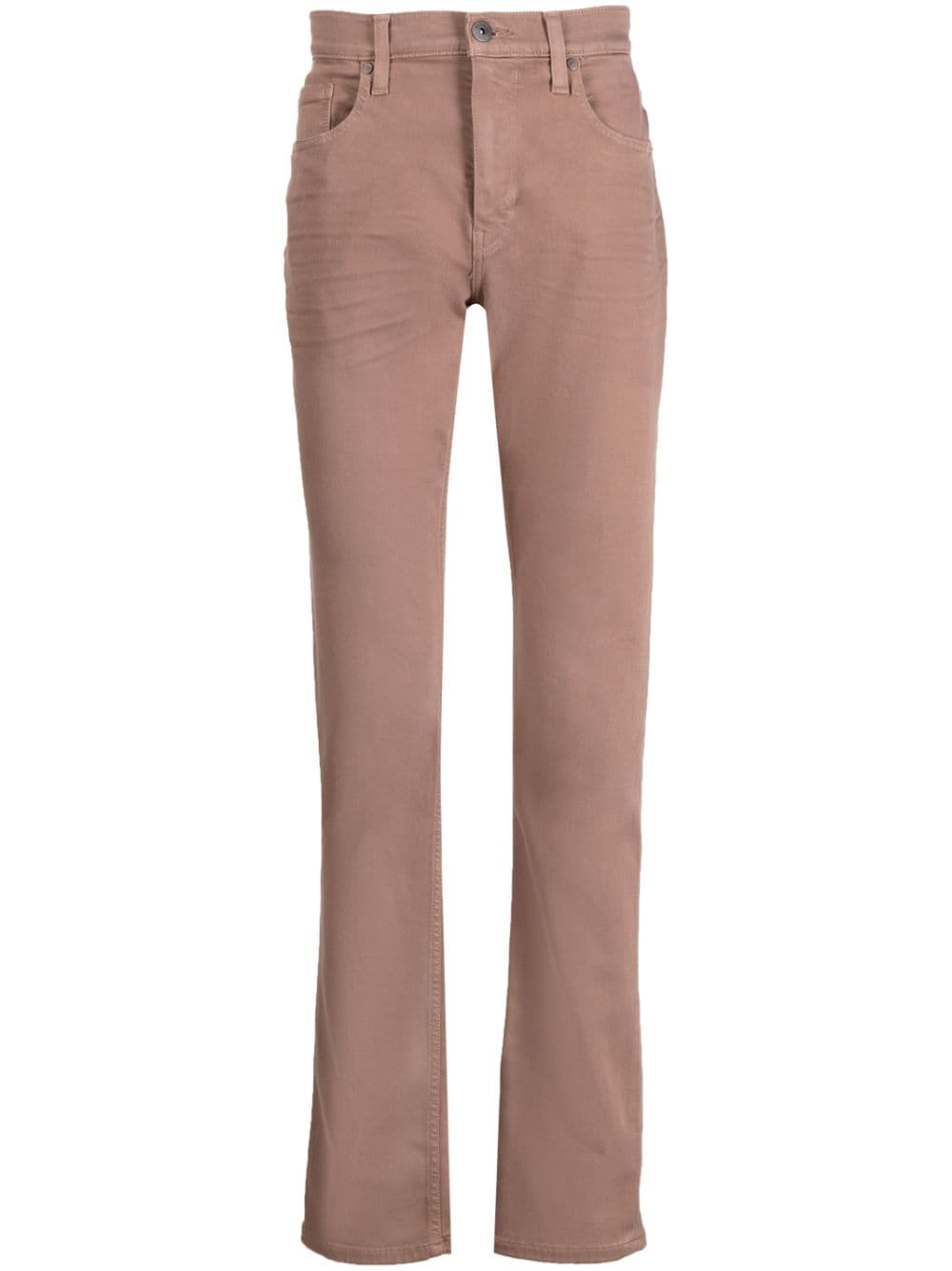 Paige Mid-rise Regular Jeans In Brown