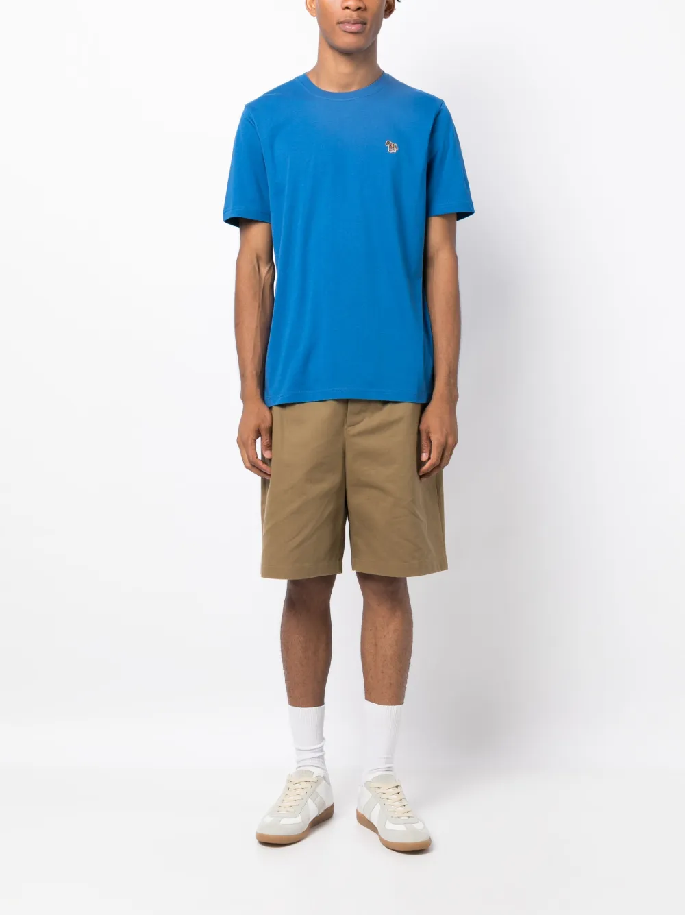 PS Paul Smith Zebra-motif cotton T-shirt - Blauw
