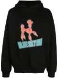 BLUE SKY INN logo-print cotton hoodie - Black
