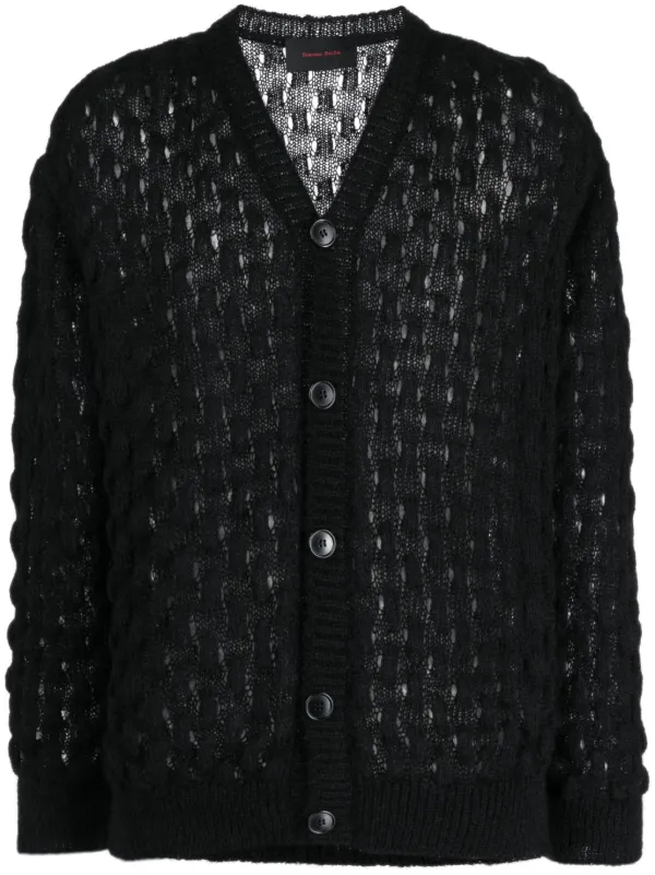 Simone Rocha open-knit button-up Cardigan - Farfetch