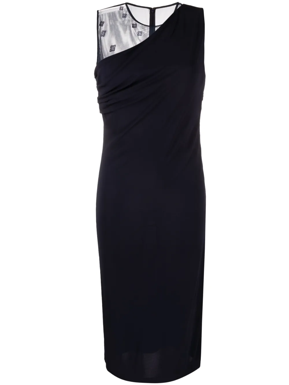 Givenchy mesh-panel midi dress - Blue