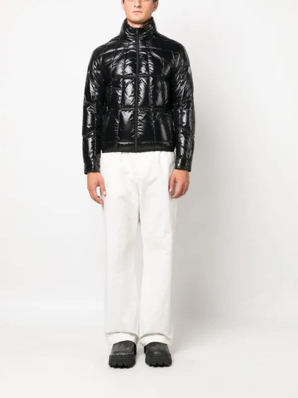 Moncler shiny black jacket mens hotsell