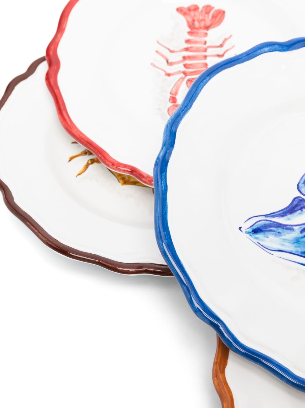 LES-OTTOMANS LA MENAGERIE DETE SALAD PLATES (SET OF 4) 