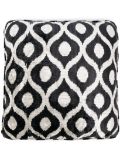 Les-Ottomans jacquard silk velvet floor cushion - Black