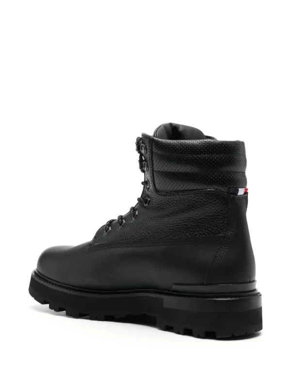 モンクレール レザーブーツ Moncler Peka レースアップ レザーブーツ | ブラック | FARFETCH JP