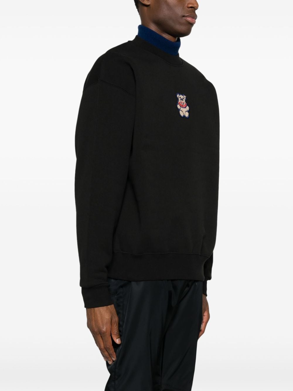 Shop Moncler Logo-patch Cotton Sweatshirt In Black