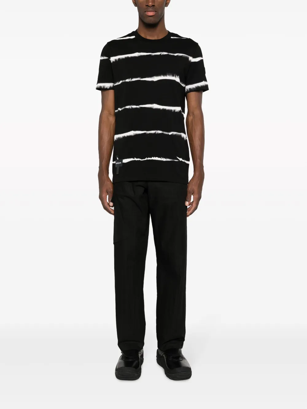 Moncler tie-dye print cotton T-shirt - Zwart