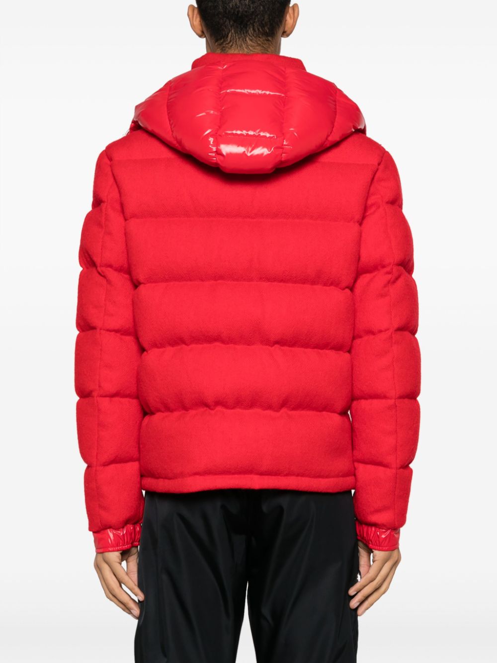 Shop Moncler Winniped Quilted Wool Jacket In Red