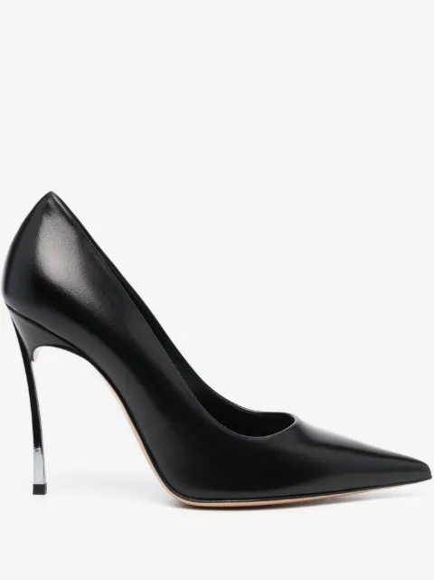 Casadei sculpted-heel 110mm leather pumps