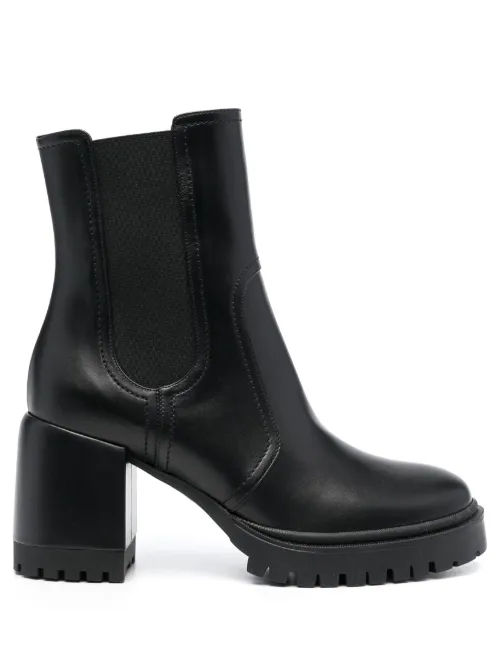 Bottines en cuir Nancy à talon épais 75 mm - Casadei - Modalova
