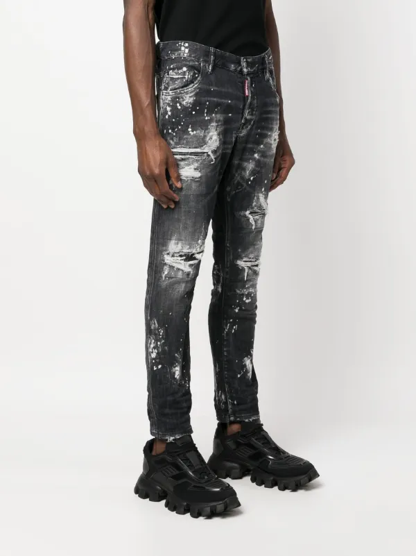 DSQUARED2 bleached-finish Cotton Jeans - Farfetch