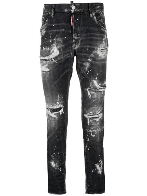 DSQUARED2 bleached-finish cotton jeans Men