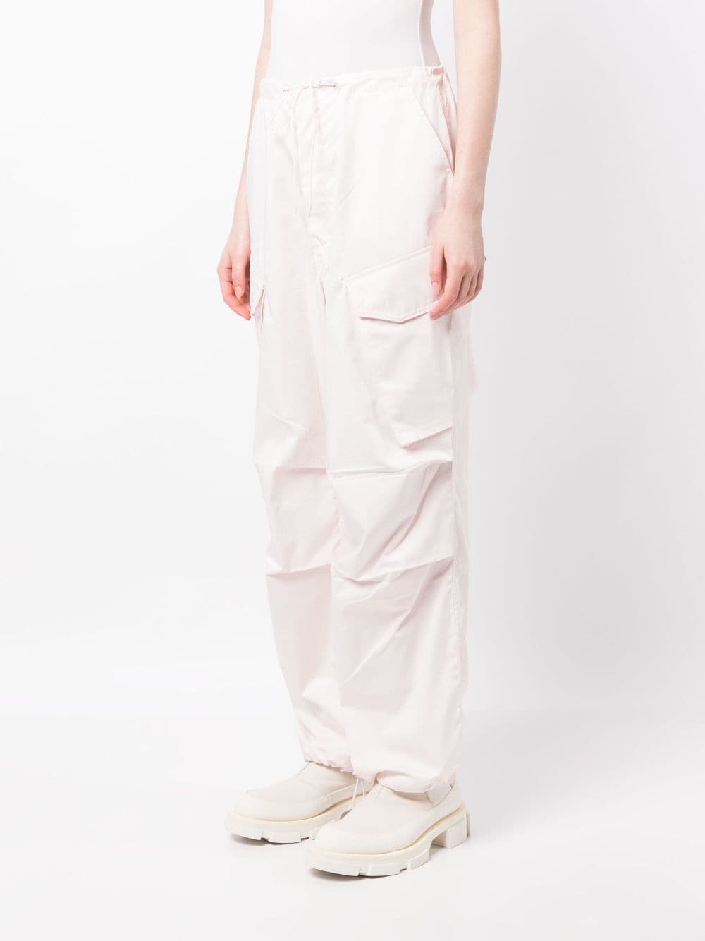 Shop Agolde Ginerva Cotton Cargo Trousers In Pink