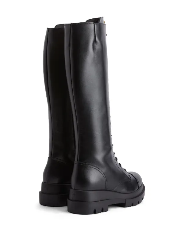 Giuseppe Zanotti Bottes a Lacets Noir FARFETCH CM