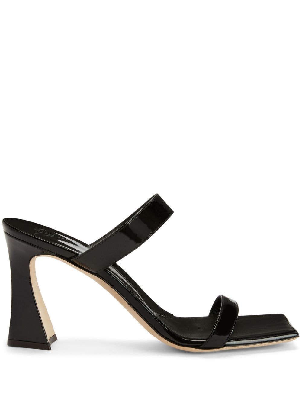 Shop Giuseppe Zanotti Flaminia 85mm Square-toe Sandals In Black