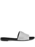 Giuseppe Zanotti Shirley glitter-detail flat sandals - Silver