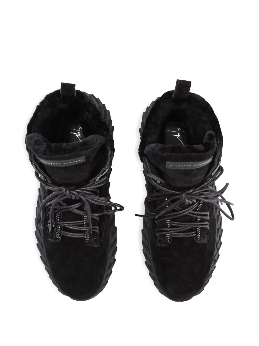 Giuseppe Zanotti Urchin lammy sneakers met veters Zwart