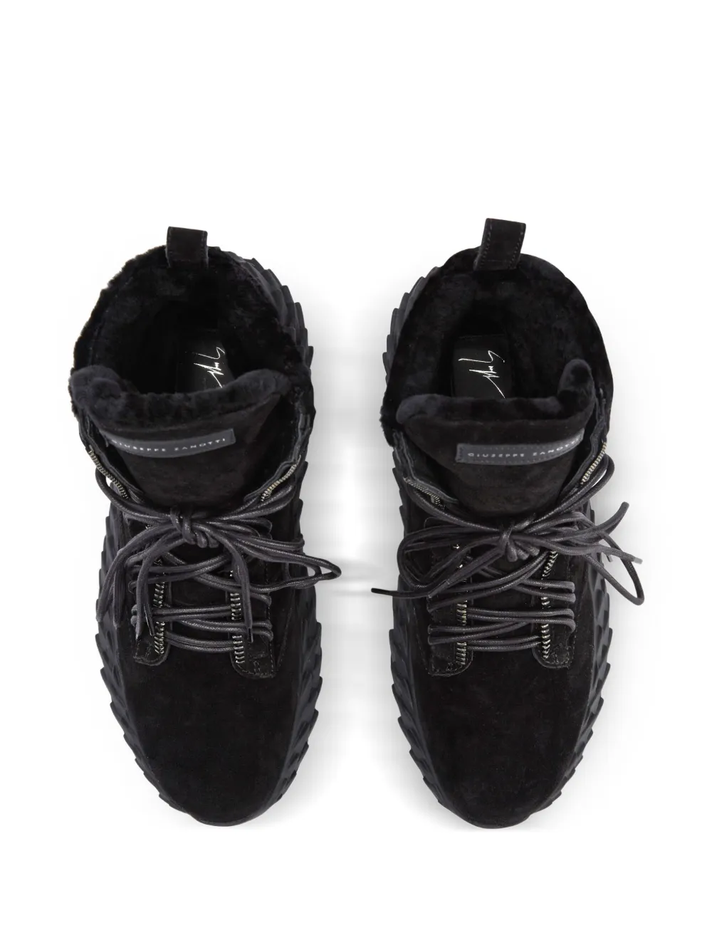 Giuseppe Zanotti Urchin lammy sneakers met veters Zwart