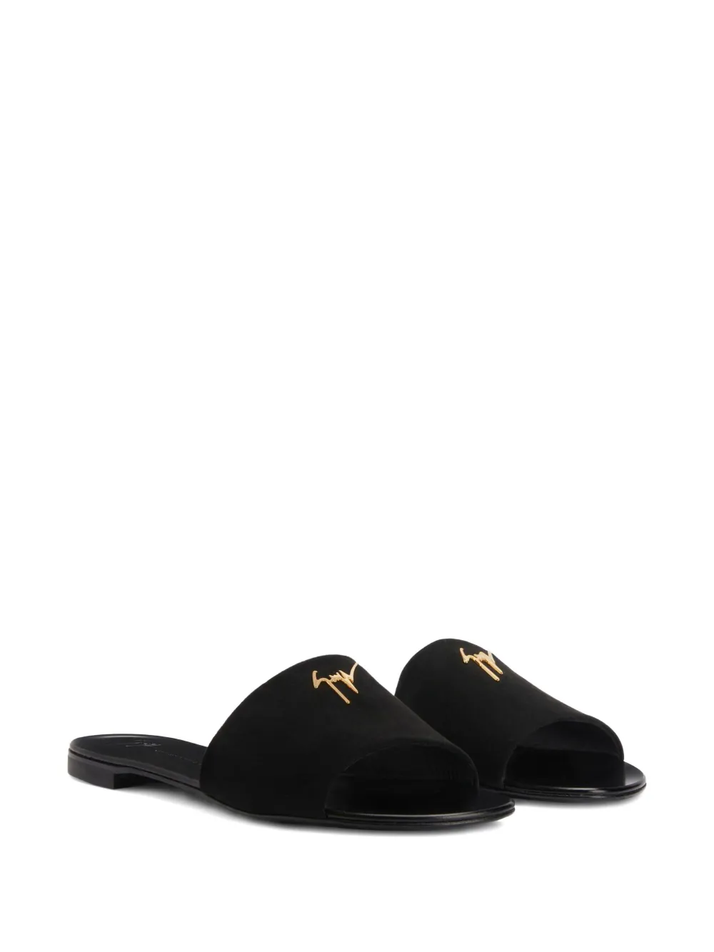 Giuseppe Zanotti logo-plaque mules Black