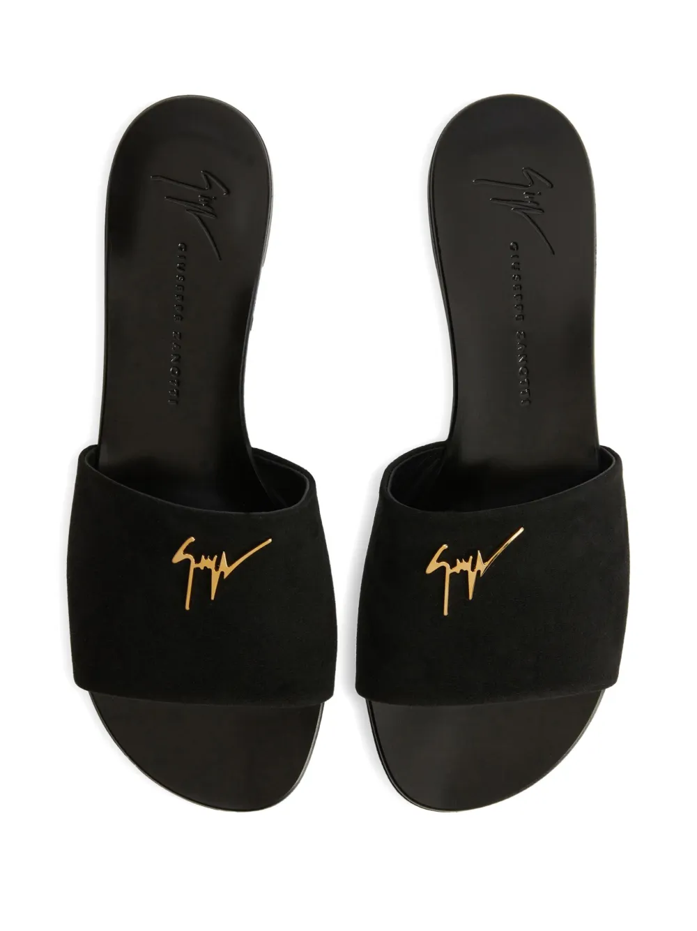 Giuseppe Zanotti logo-plaque mules Black