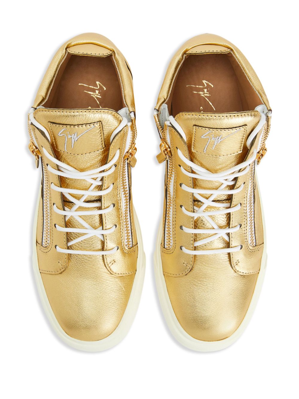 Giuseppe Zanotti Kriss metallic-effect sneakers Gold