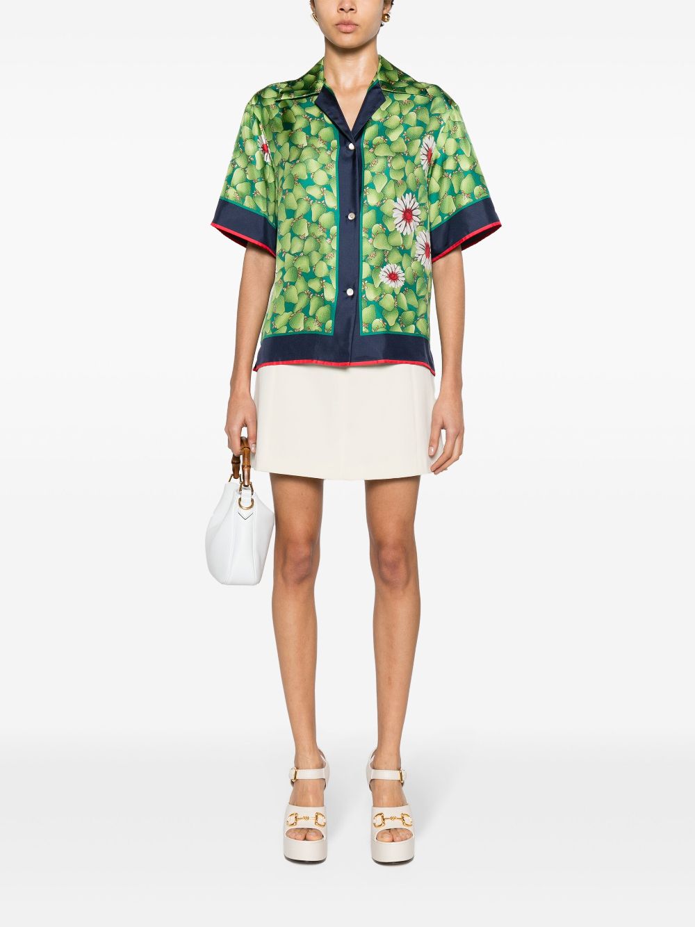 Cheap ETRO Berry-print silk shirt Women