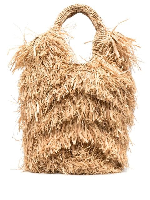MADE FOR A WOMAN Kifafa Ieti straw tote bag
