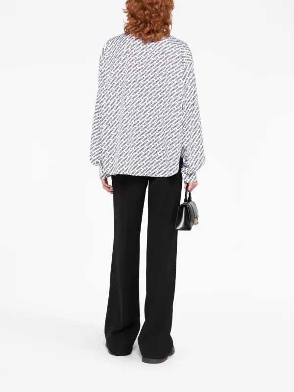 VETEMENTS logo-print Cotton Shirt | White | FARFETCH