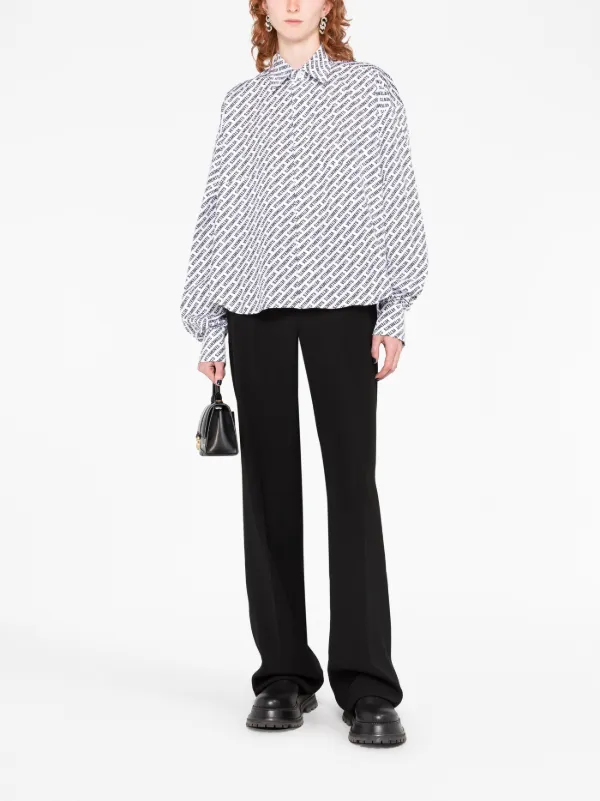 VETEMENTS logo-print Cotton Shirt | White | FARFETCH