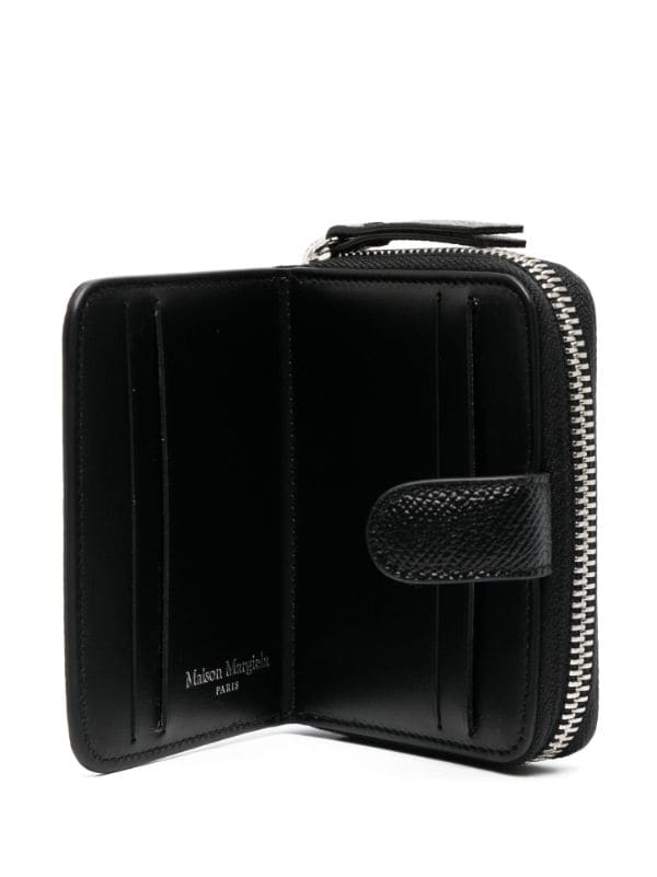 Kiev Leather Zip Wallet in Black