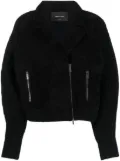 Fabiana Filippi zip-up suede jacket - Black