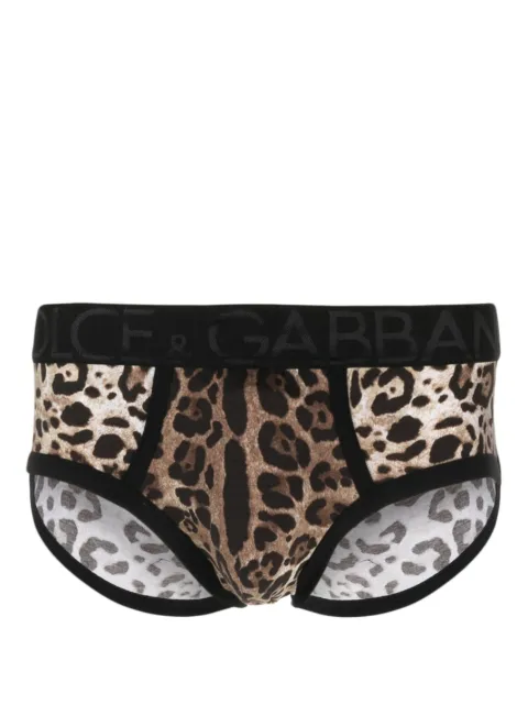 Dolce & Gabbana boxer à imprimé léopard