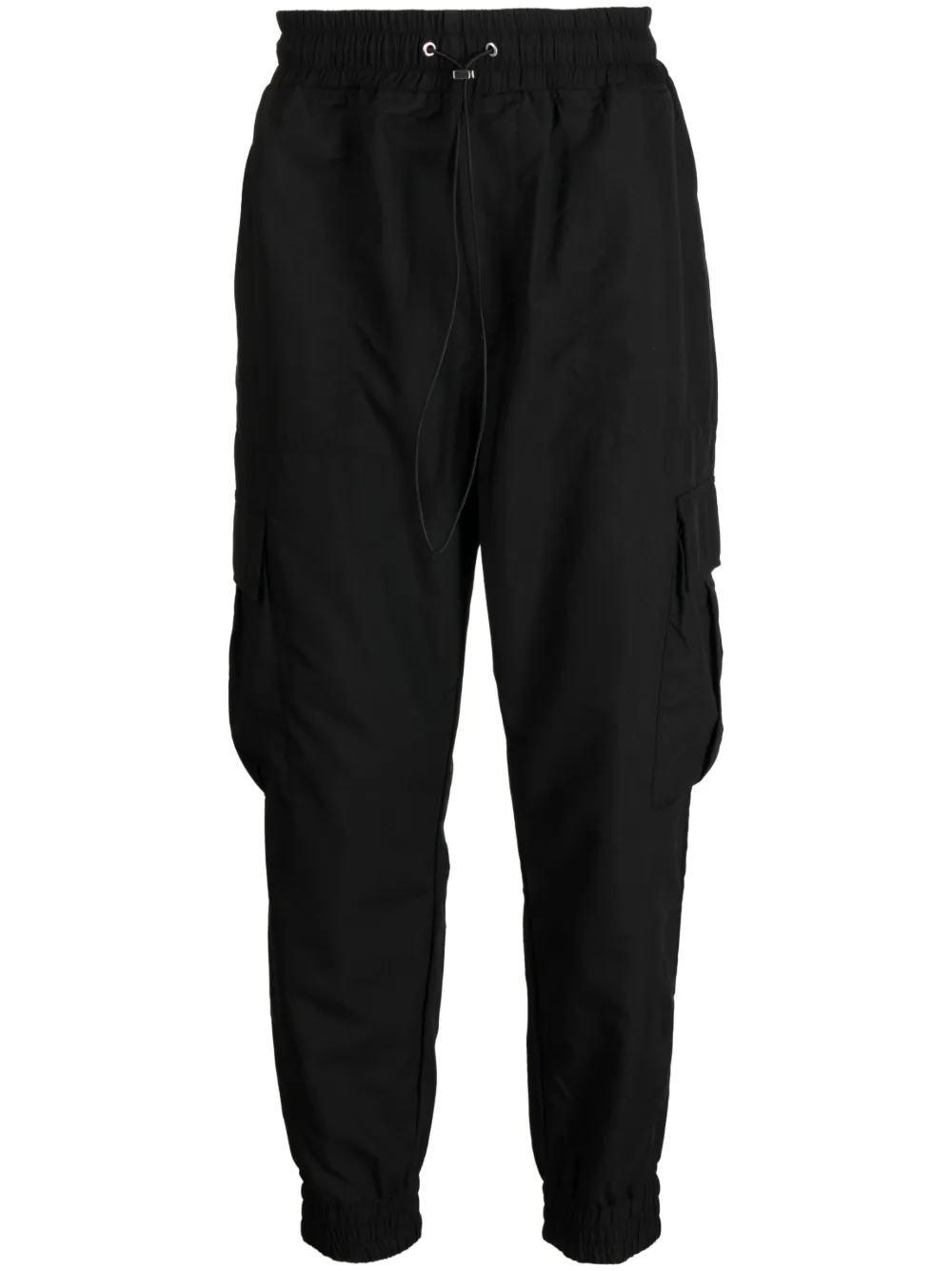 BLUE SKY INN elasticated drawstring-waistband cargo pants - Black