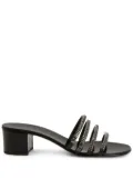 Giuseppe Zanotti Iride crystal-embellished leather sandals - Black