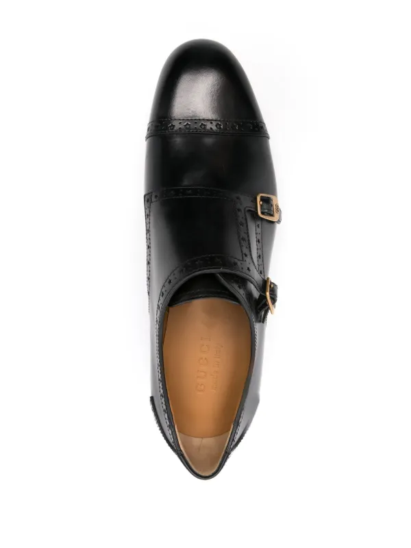 Gucci Interlocking G Monk Shoes Black FARFETCH CA