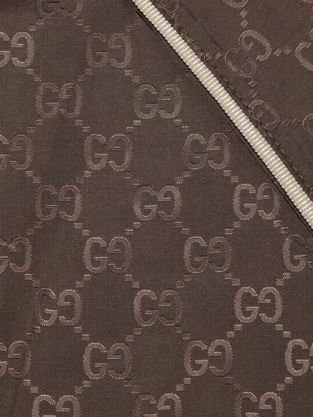 Gucci Double G Slouch-hood Jacket In Brown